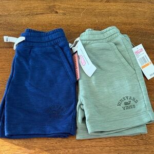 Vineyard Vines Kids' Blue & Sage Knit Shorts 3T NWT